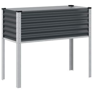 vidaXL Градинска саксия, антрацит, 100x45x90 см, стомана