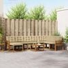 vidaXL Комплект дивани за открито 9 pcs Натурален и Бежов
