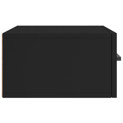 vidaXL Нощни шкафчета за стенен монтаж, 2 бр, черен, 35x35x20 см