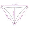 VidaXL Платно-сенник Оксфорд текстил триъгълно 3,5x3,5x4,9 м бежово