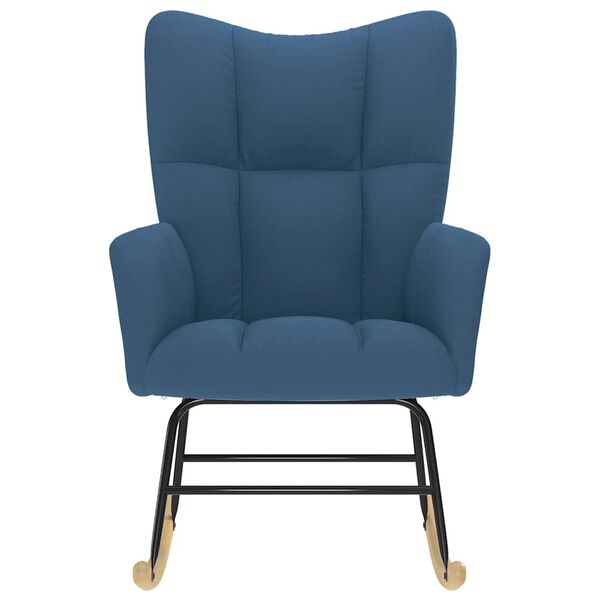 vidaXL Люлеещ се стол, син, текстил