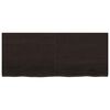 vidaXL Плот за маса тъмнокафяв 120x50x(2-4) см обработен масивен дъб