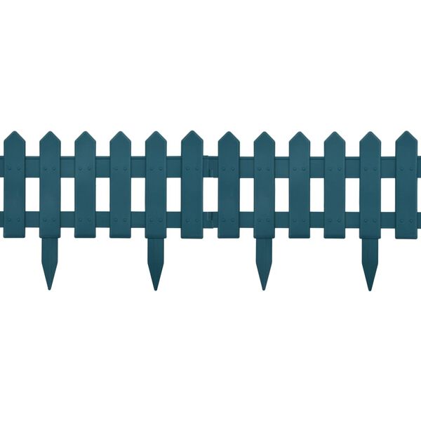 vidaXL Кантове за тревни площи, 25 бр, зелени, 10 м, PP