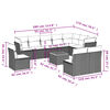 vidaXL Градински комплект диван с възглавници 11 части черен полиратан