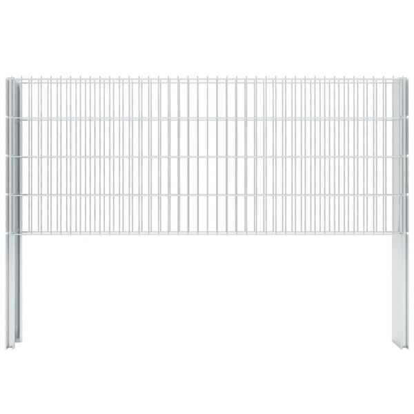 vidaXL Стълбове за ограда 20 бр сребристи 140 см поцинкована стомана