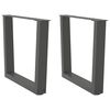 vidaXL Крака за масичка за кафе, V-образна, 2 бр., антрацит, 50x(42-43,3) см, стомана