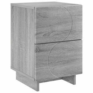 vidaXL Нощен шкаф Сив Сонома 33,5 x 34,5 x 50 см Инженерна дървесина