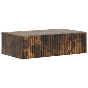 vidaXL Стенен страничен масичка Опушен дъб 59 x 34,5 x 17 см