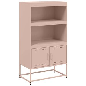 vidaXL Висок шкаф, розов, 68,5x38,5x123,5 см, стомана
