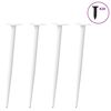 vidaXL Крака за конзолна маса, конична форма, 4 бр., бели, 72-73 см, стомана