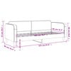 vidaXL Кушетка, черна, 80x200 см, плат