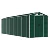 vidaXL Градинска барака зелена 191x640x198 см поцинкована стомана