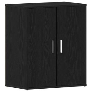 vidaXL Шкаф за обувки 60 x 35 x 70 cm Инженерна дървесина Черен дъб