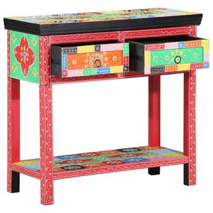 vidaXL Конзолна маса с чекмедже Многоцветен 80 x 35 x 76 см
