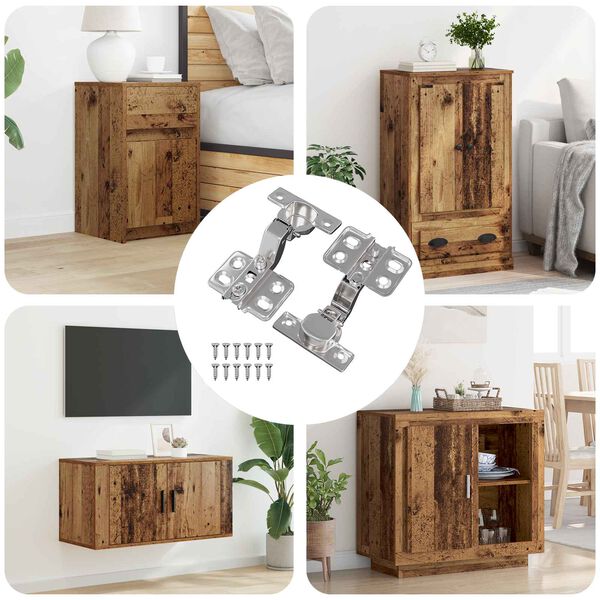 vidaXL Панта 2 pcs Никел 85 x 52,5 x 9,5 мм Желязо