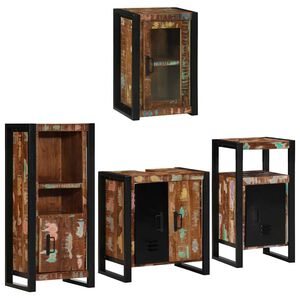 vidaXL Комплект мебели за баня 4 бр. Многоцветен 55 x 35 x 60 см