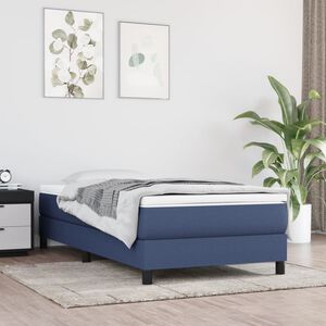 vidaXL Матрак за легло с покет пружини средна твърдост синьо 90x200x20 см плат
