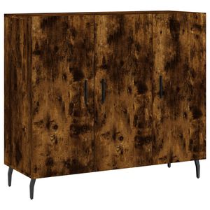 vidaXL Сайдборд, опушен дъб, 90x34x80 см, инженерно дърво