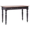 vidaXL Бюро с 3 чекмеджета, 117x57x75 см, махагоново дърво масив