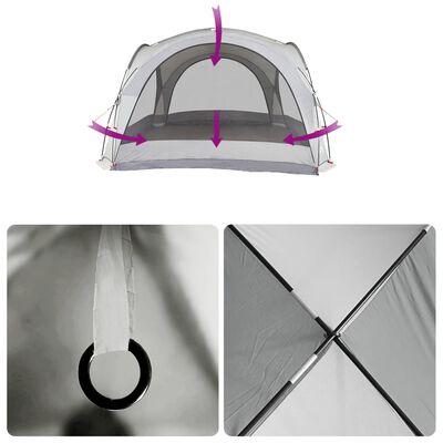 vidaXL Парти палатка бяла 360x360x215 см 185T тафта