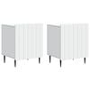vidaXL Нощен шкаф 2 pcs Бяло 43 x 34,5 x 52 см Инженерна дървесина