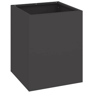 vidaXL Градинска саксия Черно 32 x 32 x 40 см