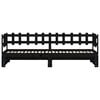 vidaXL Разтегателно дневно легло, черно, 2x(90x190) см, бор масив