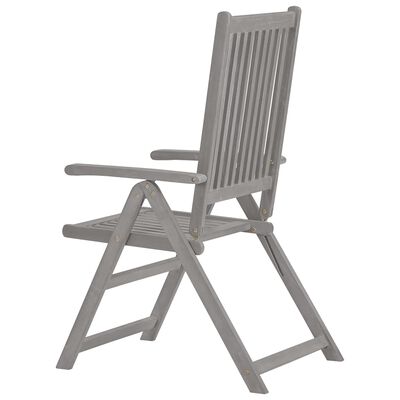 vidaXL Градински накланящи столове възглавници 8 бр сиви акация