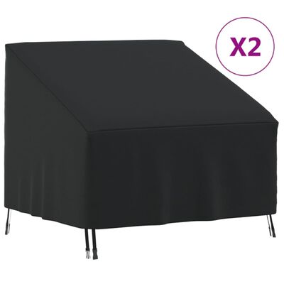 vidaXL Покривала за градински столове 2 бр 96x79x49/74 см 420D Оксфорд