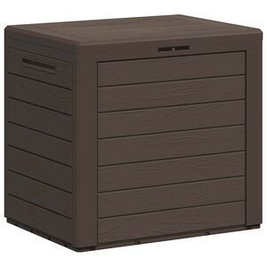 vidaXL Градински сандък за съхранение кафяв 58,5x46x55 см полипропилен