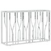 vidaXL Конзолна маса 110x30x70 cм неръждаема стомана и стъкло