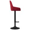 vidaXL Бар табуретки, 2 бр, виненочервени, кадифе