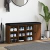 vidaXL Пейка за обувки, кафяв дъб, 102x32x50 см, инженерно дърво