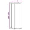 vidaXL Поставка за растения, сонома дъб, 33x33x100 см, инженерно дърво