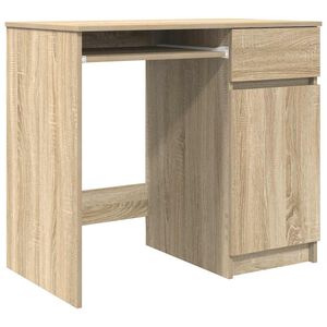 vidaXL Бюро, дъб сонома, 86x49x76 см, инженерно дърво