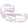 vidaXL Легло с етажерка за книги, без матрак, 90x200 см, бор масив