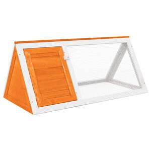vidaXL Дървена клетка за зайци и други малки животни