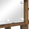 vidaXL Шкаф с огледало Старо дърво 91 x 15 x 76,5 см Инженерно дърво
