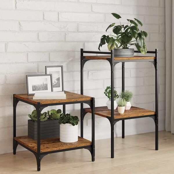 vidaXL Етажерка Борд 4 pcs Кафяво 40 x 40 x 1,5 cm Инженерно дърво