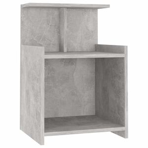 vidaXL Нощно шкафче, бетонно сиво, 40x35x60 см, инженерно дърво