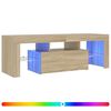 vidaXL ТВ шкаф с LED осветление, дъб сонома, 120x35x40 см