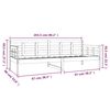 vidaXL Дневно легло, черно, борово дърво масив, 80x200 см
