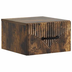 vidaXL Спален шкаф с монтаж на стена Опушен дъб 34,5 x 33 x 20 см