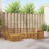 vidaXL Комплекти дивани 6 pcs Естествен Солидно акациево дърво