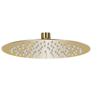vidaXL Rainshower душ пита, инокс, 20 см, кръгла, златиста