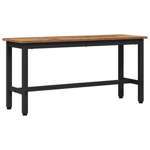 vidaXL Пейка за хранене Старо дърво 100 x 32,5 x 48,5 см