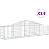 vidaXL Габионни кошници арка 14 бр 200x30x40/60 см поцинковано желязо