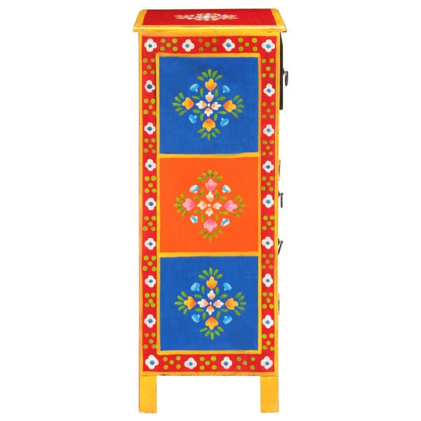 vidaXL Ръчно декориран шкаф, 60x30x75 см, мангово дърво масив