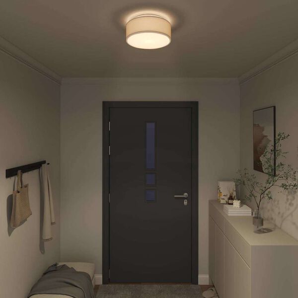 vidaXL Таванна лампа Таупе 30 x 13.5 см текстил