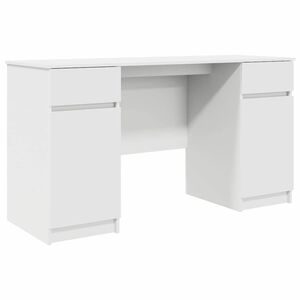 vidaXL Бюро Бяло Инженерна дървесина 140 x 49 x 76 см